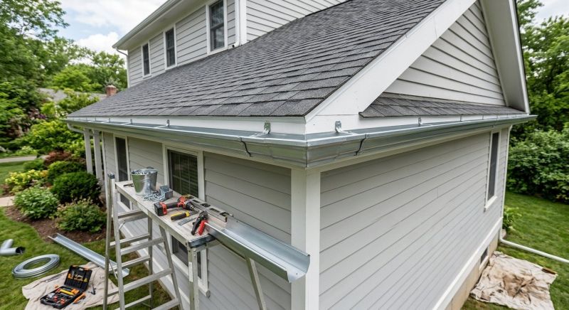 Steel Rain Gutter Installation in Roseville, CA