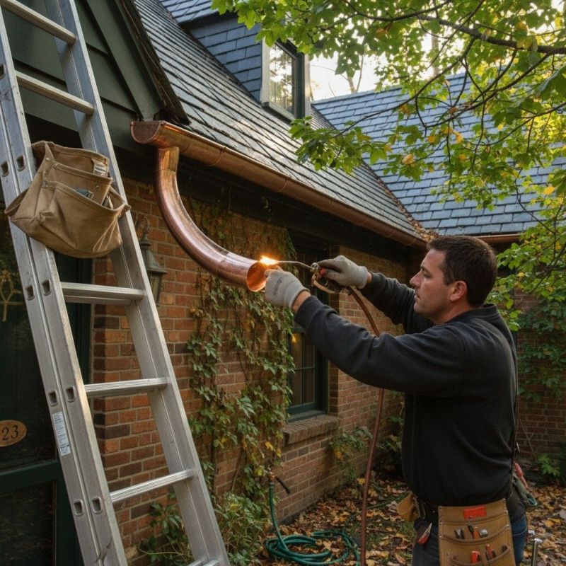 Copper Downspout Replacement in San Francisco, CA
