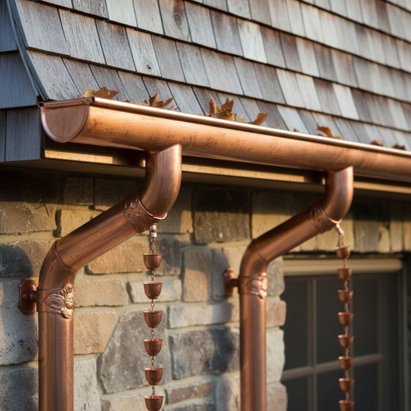 Copper Rain Gutter Service in Mcdonough, GA