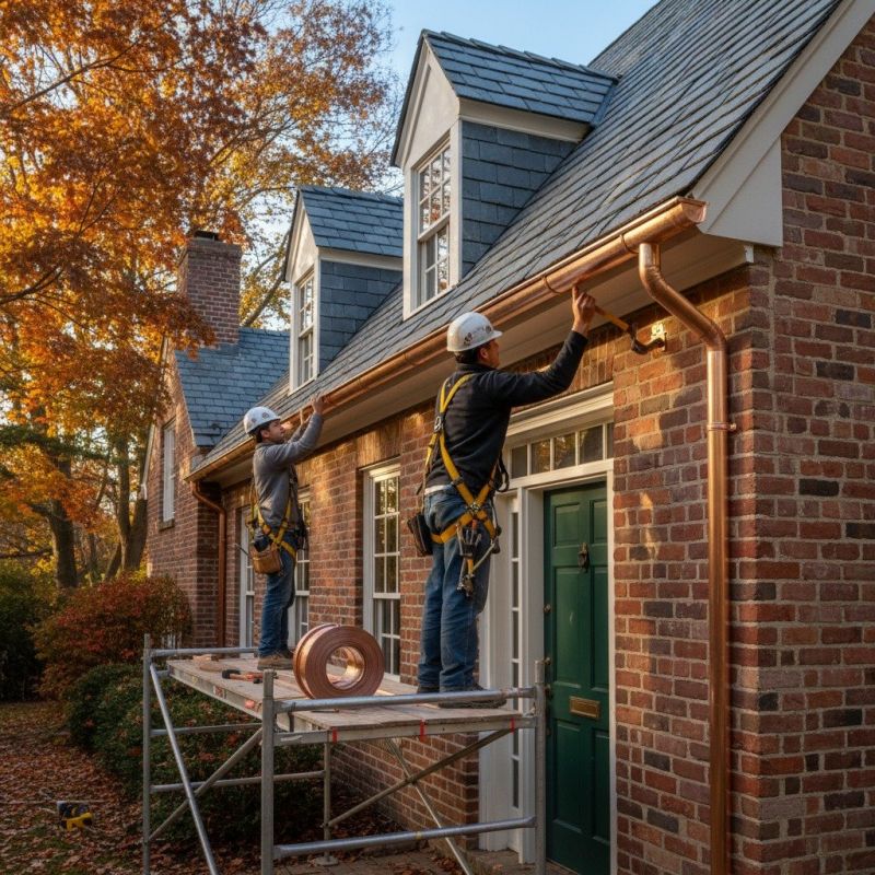 Copper Rain Gutter Service in Clarksville, TN